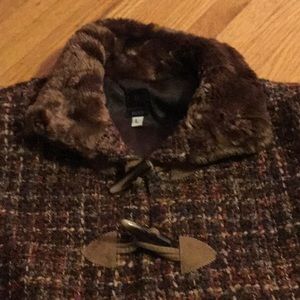 Baxis brown tweed sleeveless vest large